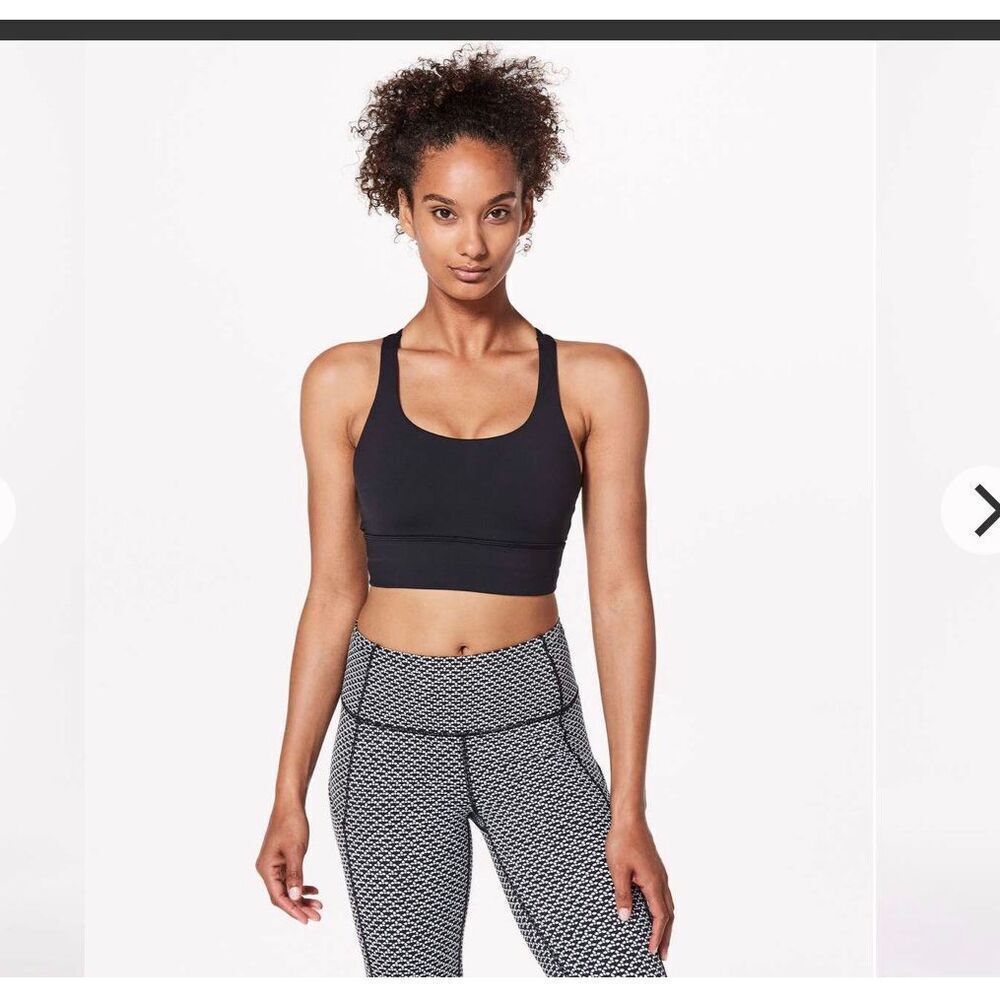 Lululemon Energy Bra Long Line Black size 8